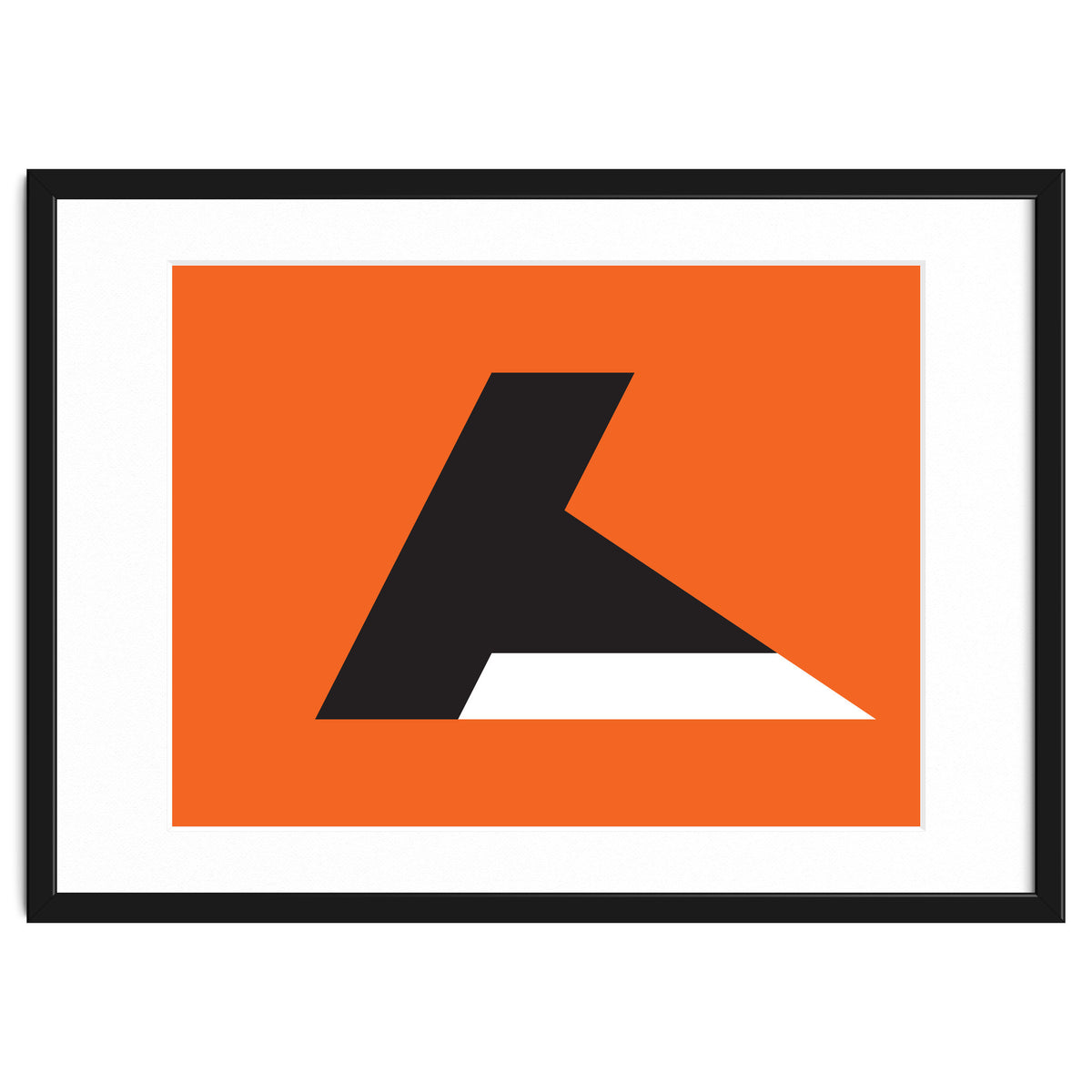 Geometric Shapes No. 79 - orange & black