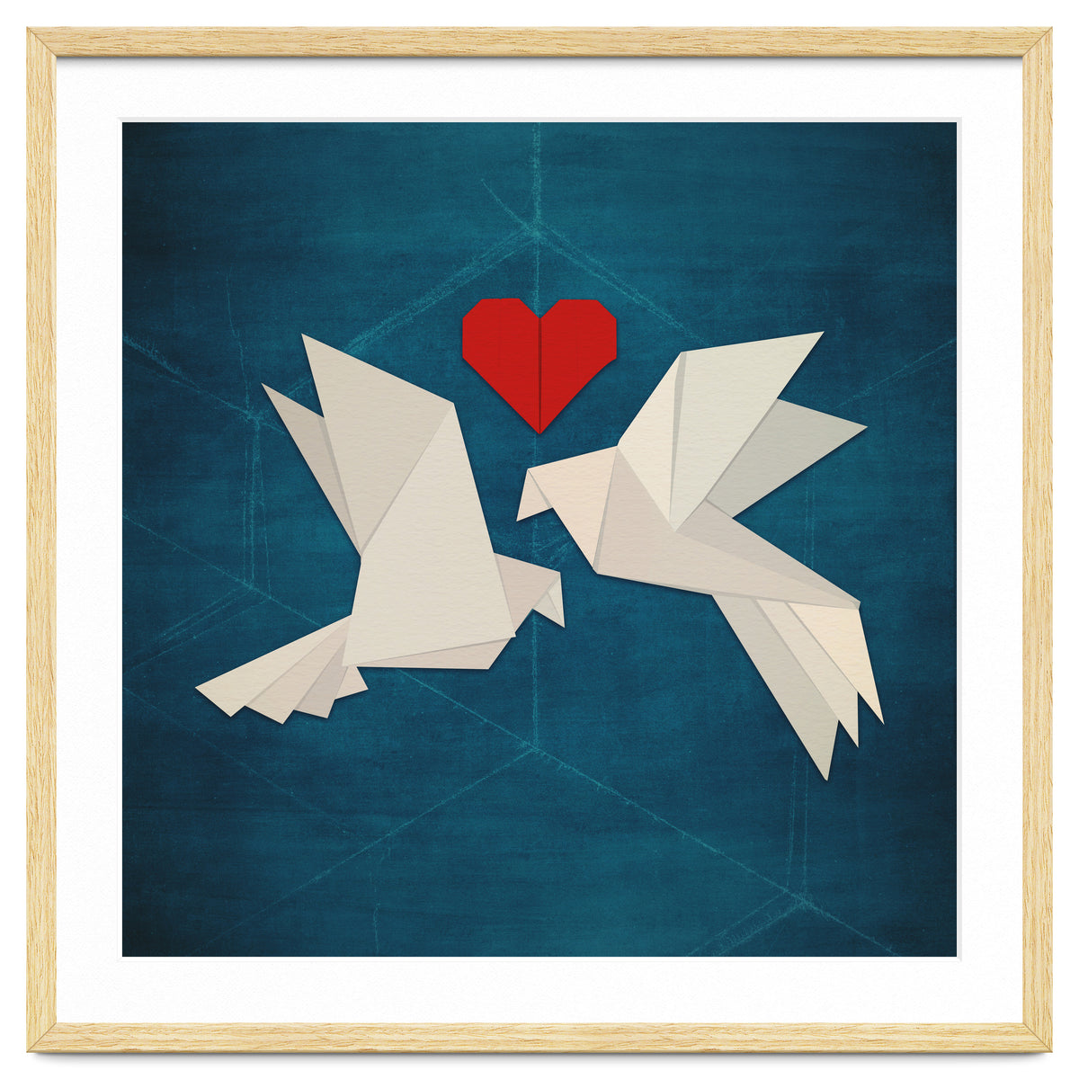 Origami love birds