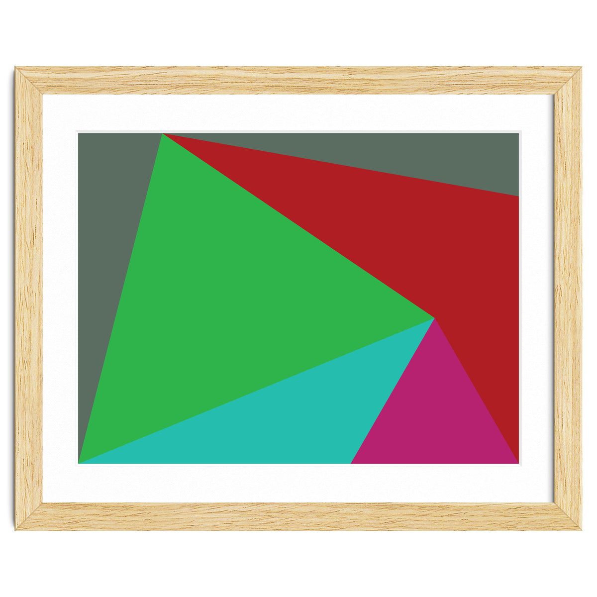 Geometric Shapes No. 19 -  green, magenta & blue