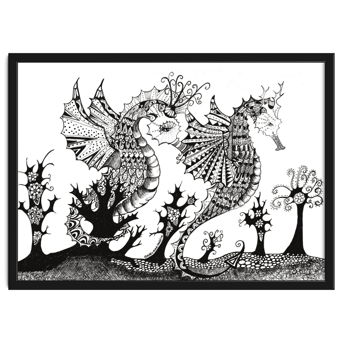 Seahorse Dragons Mystical Home