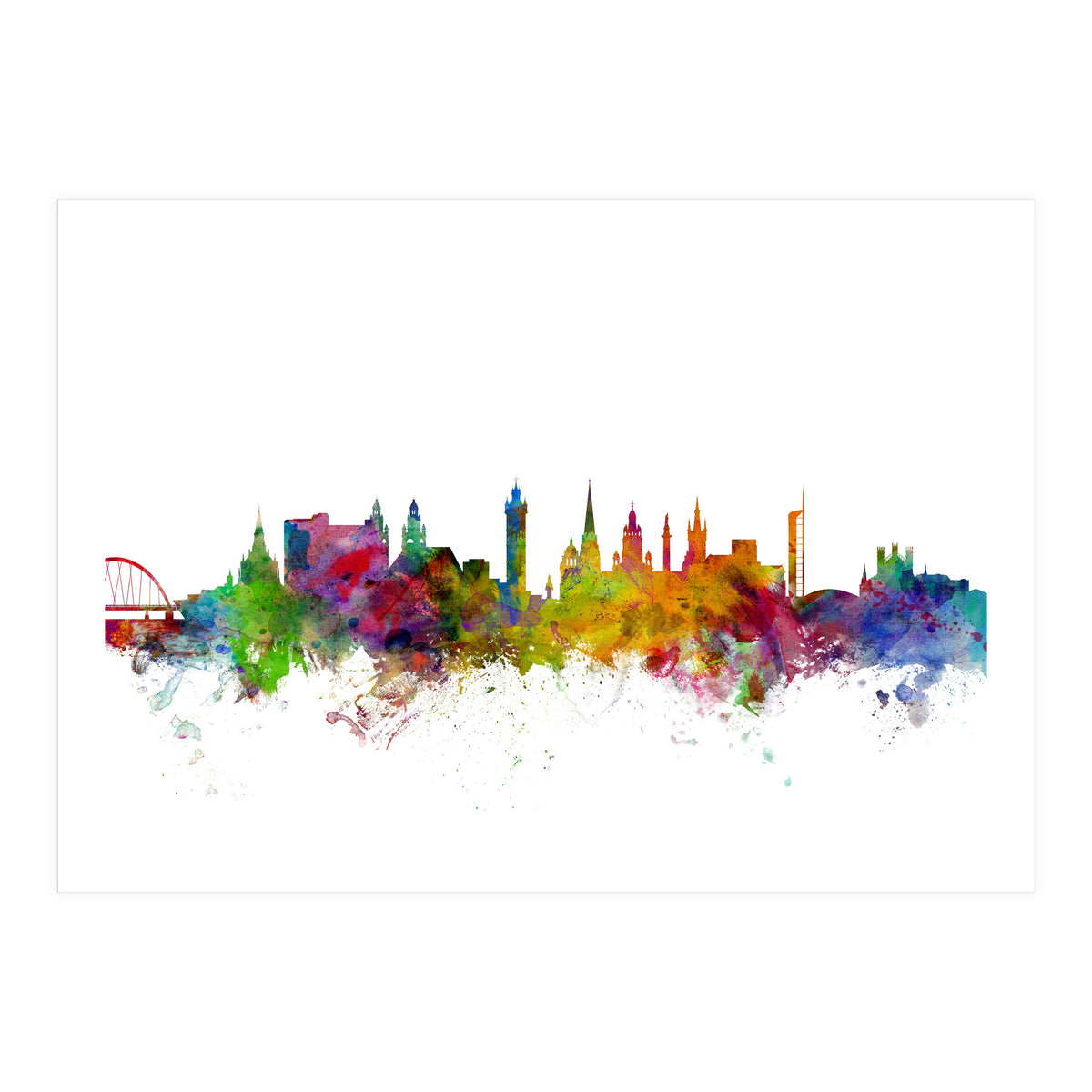 Glasgow Scotland Skyline (Print Only)