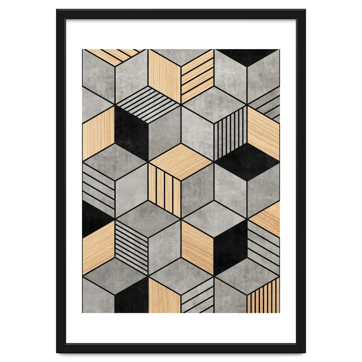 Concrete and Wood Cubes 2