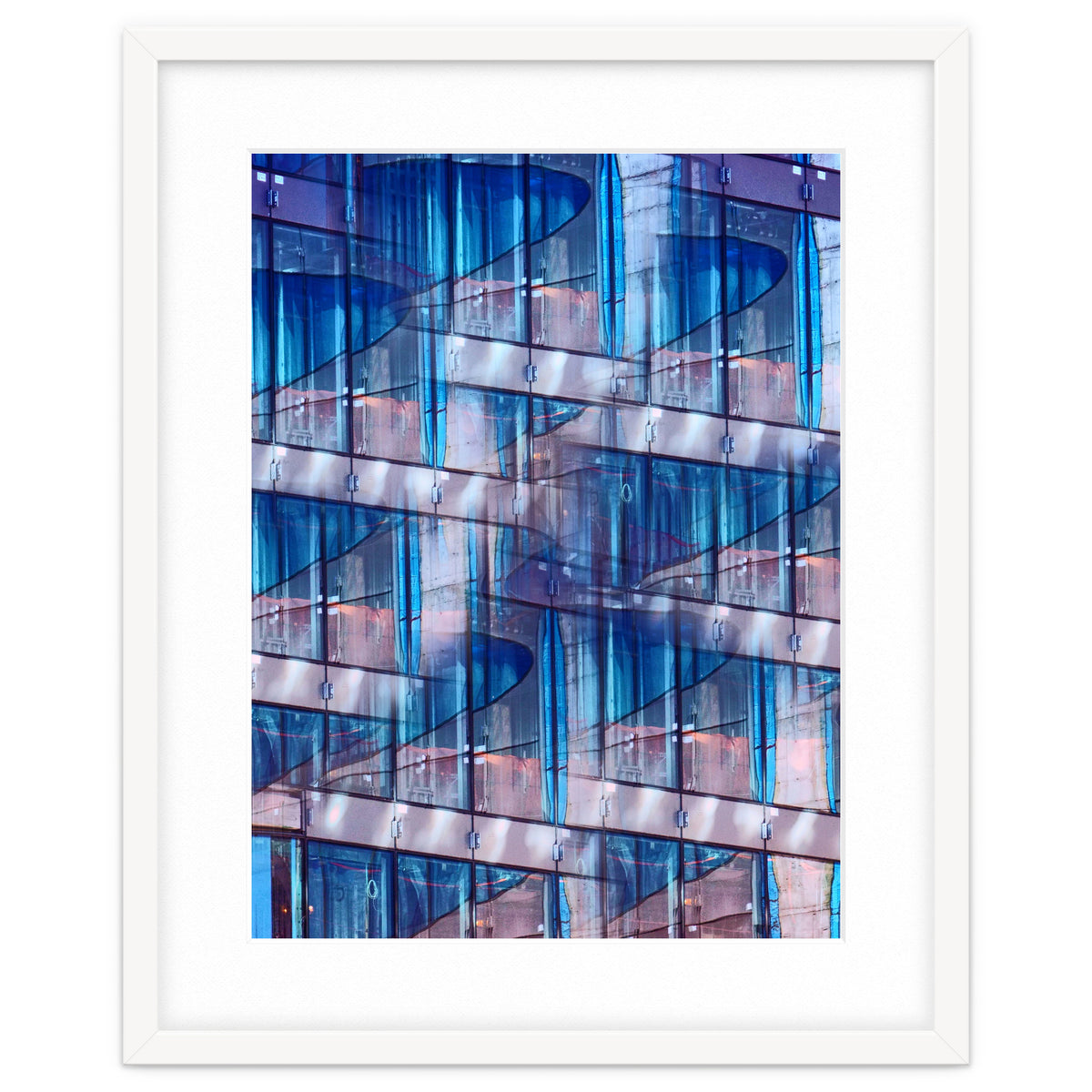 Blue Skyscraper Abstract