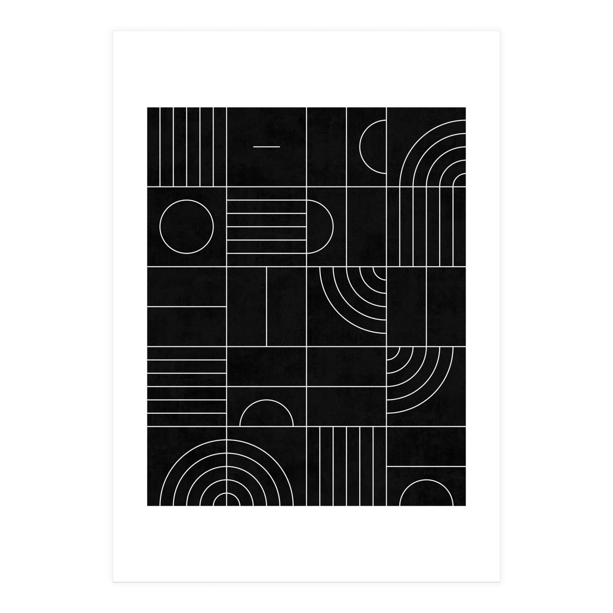 My Favorite Geometric Patterns No.27 - Black (Print Only)
