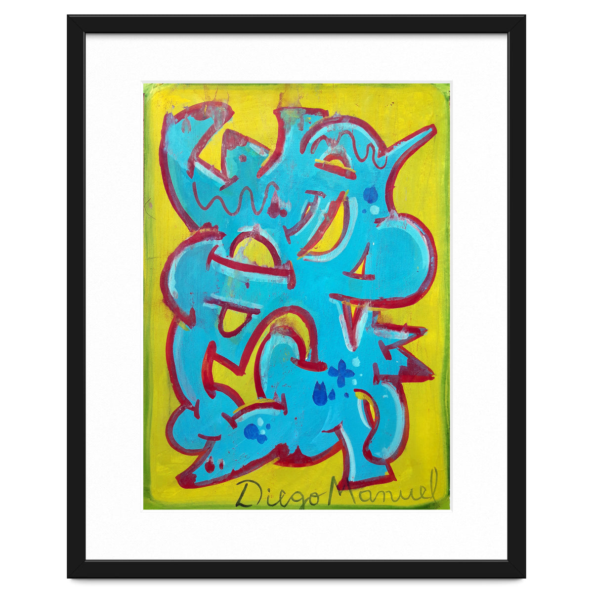 Forma Celeste Sobre Amarillo 3