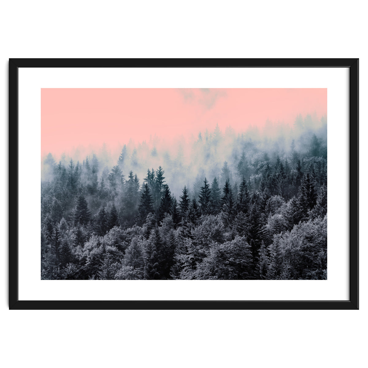 Forest in gray and pink