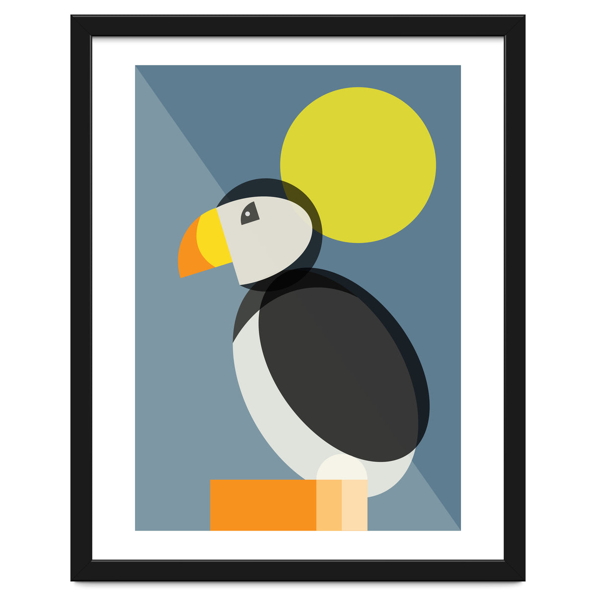 Mid Century Geometric Puffin