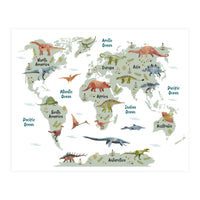 Dinosaur World Map  (Print Only)