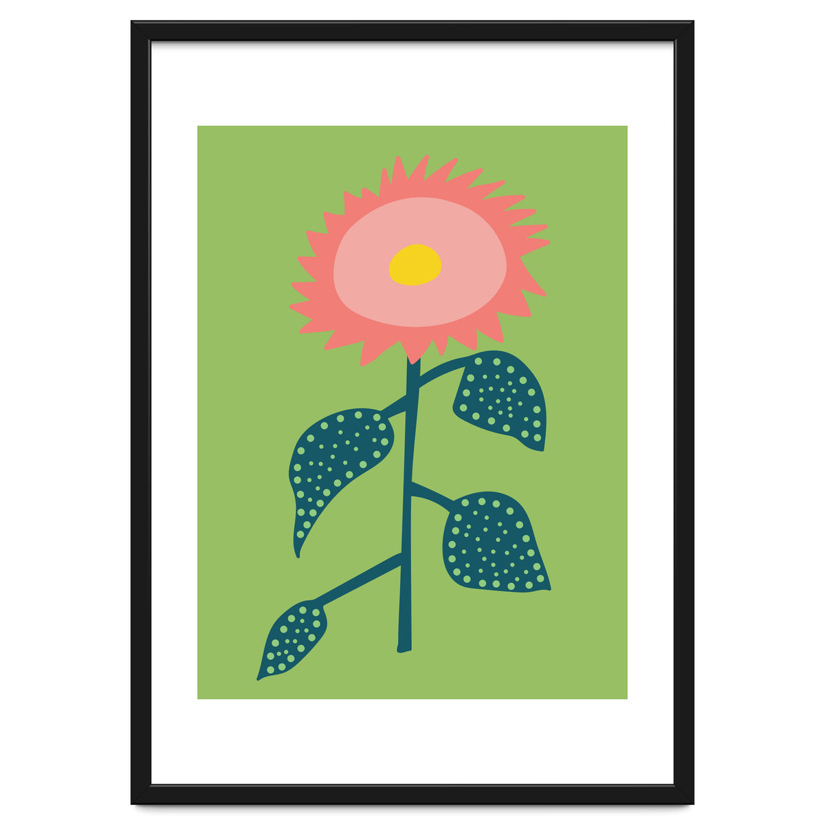 Abstract Sunflower Art