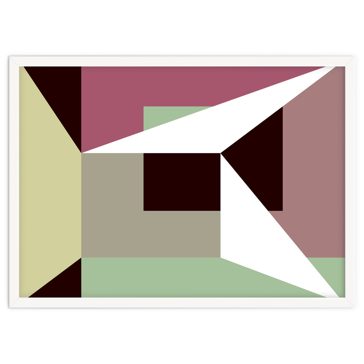 Geometric Shapes No. 26 - green & purple