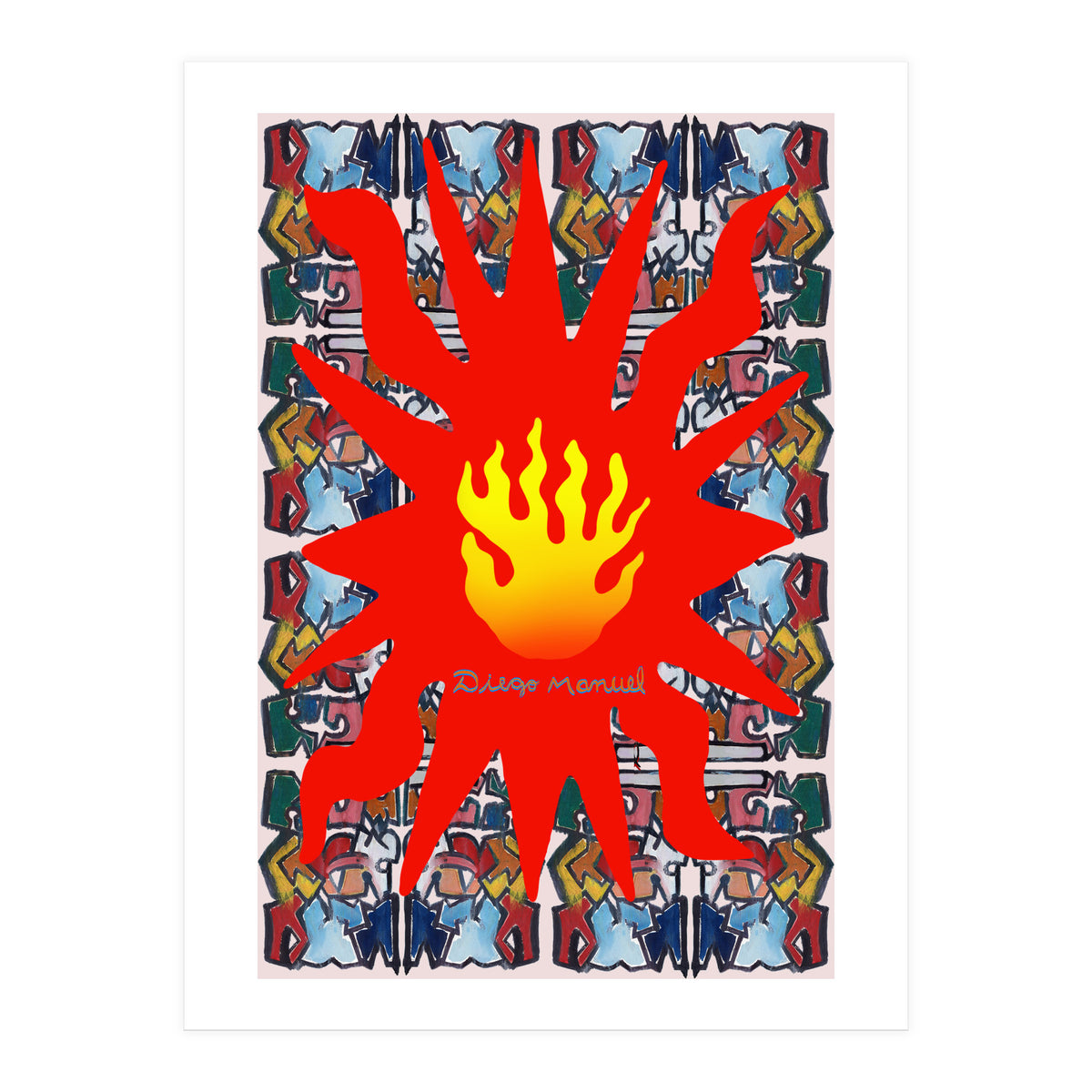 Fuego Y Graffiti 50 (Print Only)