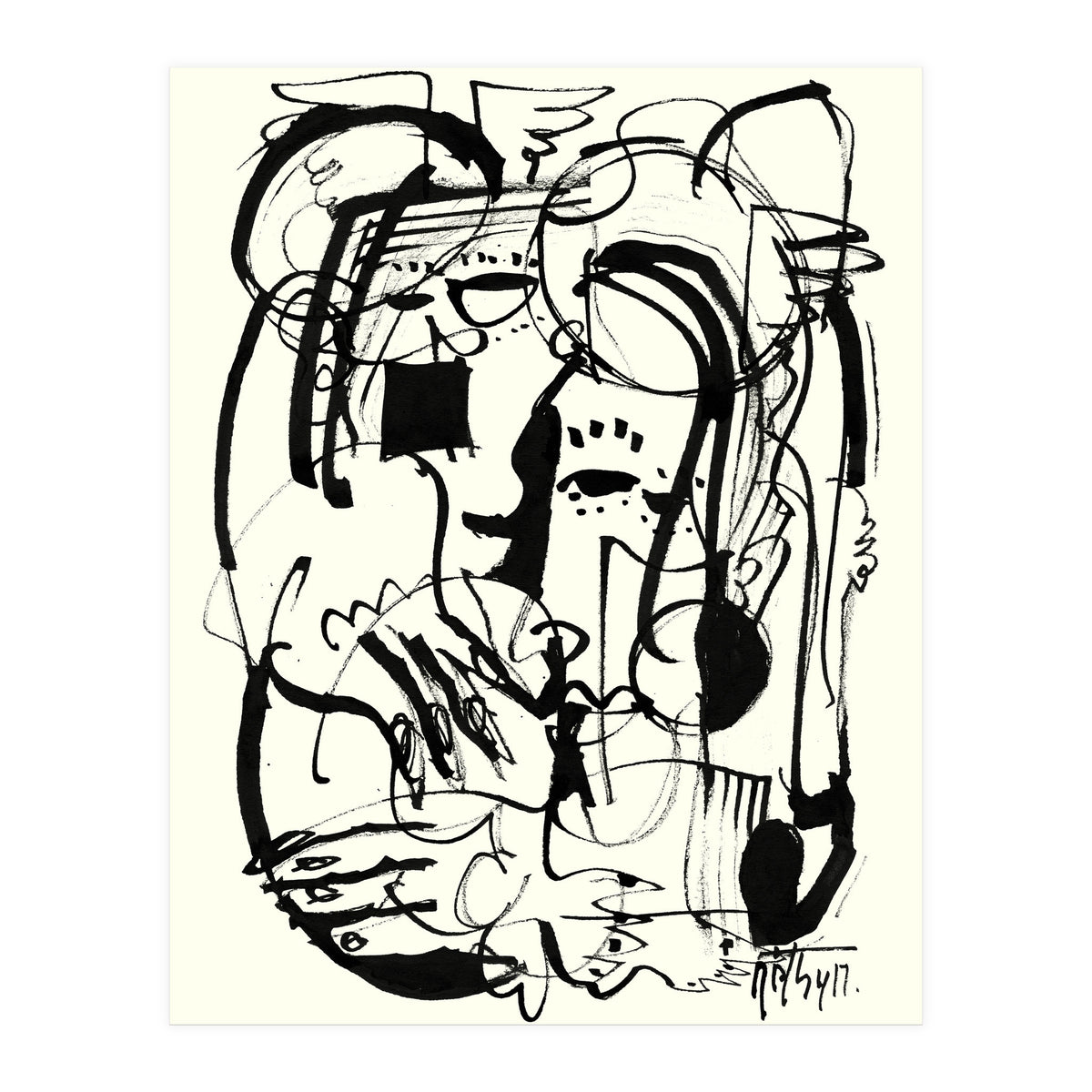 Two Shy Angels (Print Only)