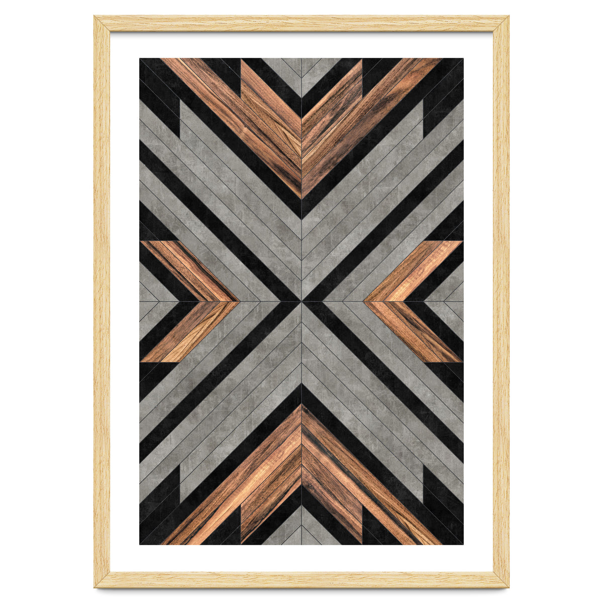 Urban Tribal Pattern No.2 - Concrete and Wood