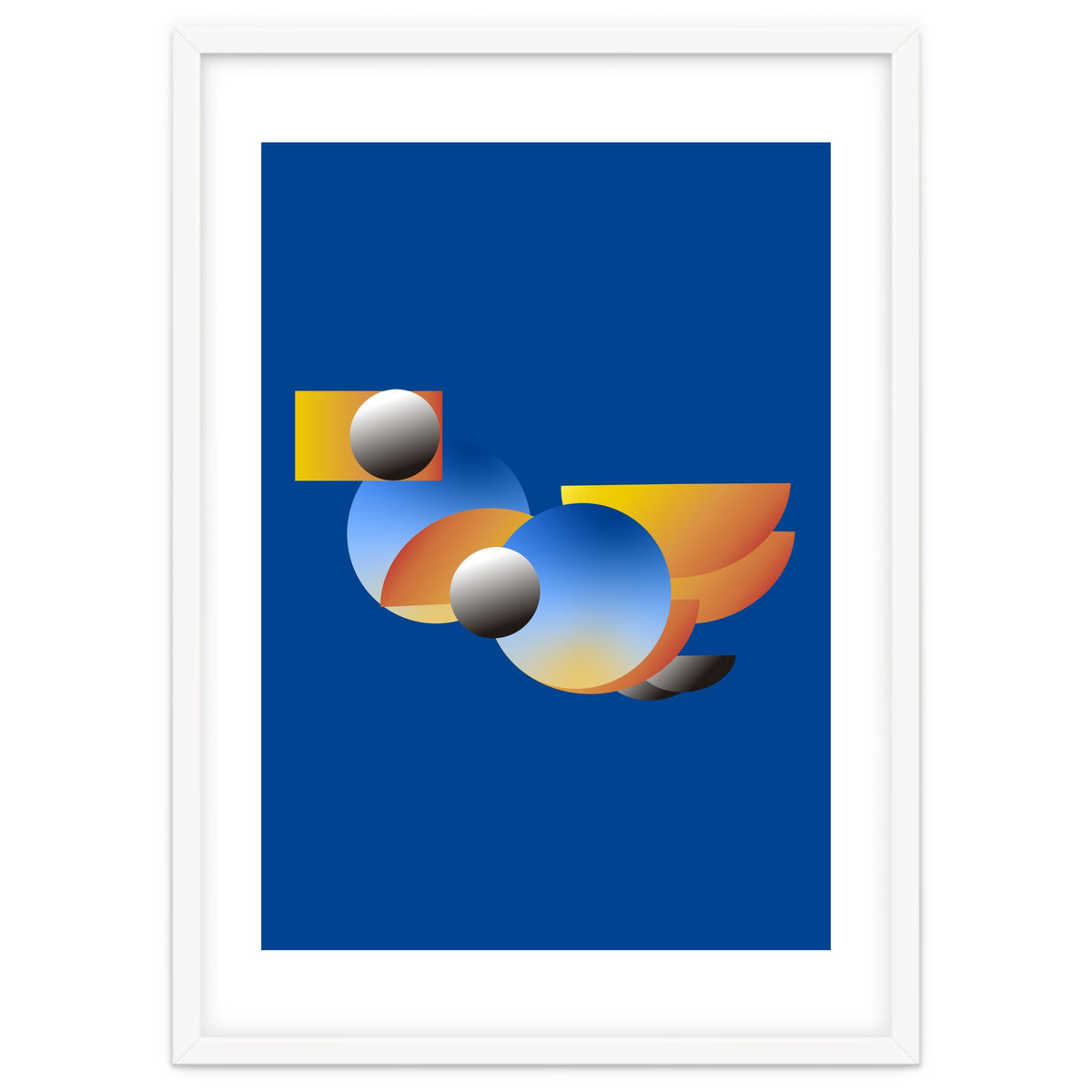Modern Abstract Geometric Minimalist Duck