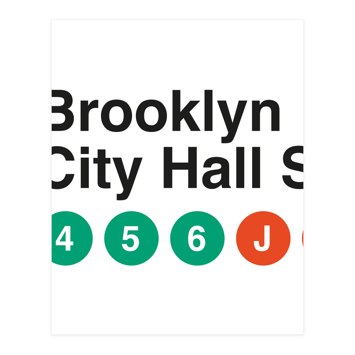 Vignelli's Subway Sign (Print Only)