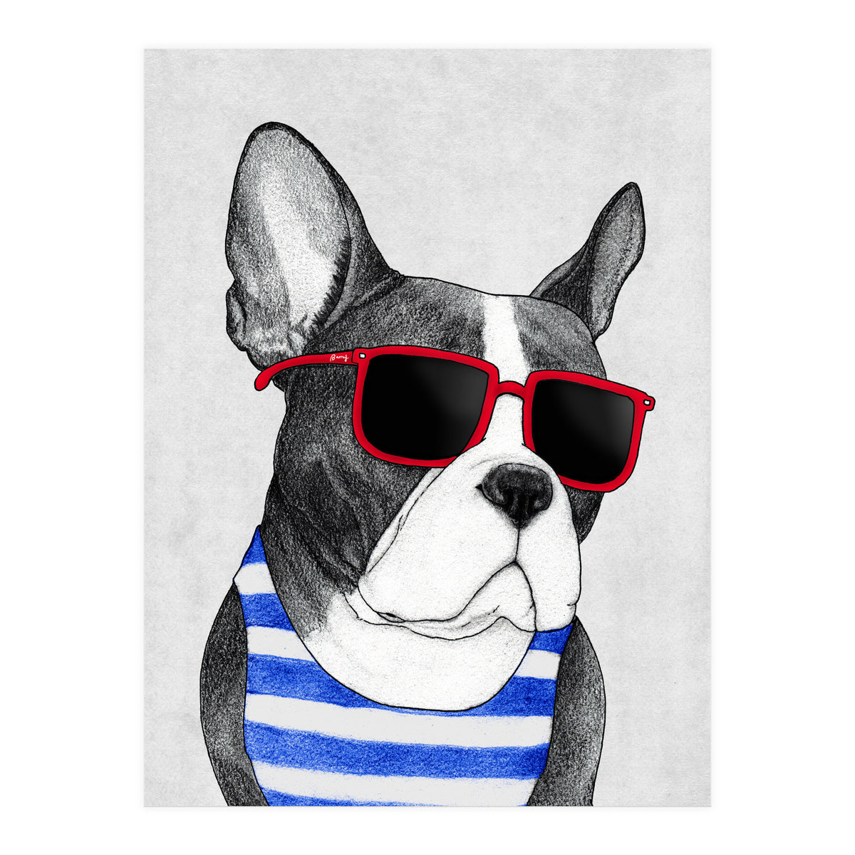 Frenchie Summer Style (Print Only)
