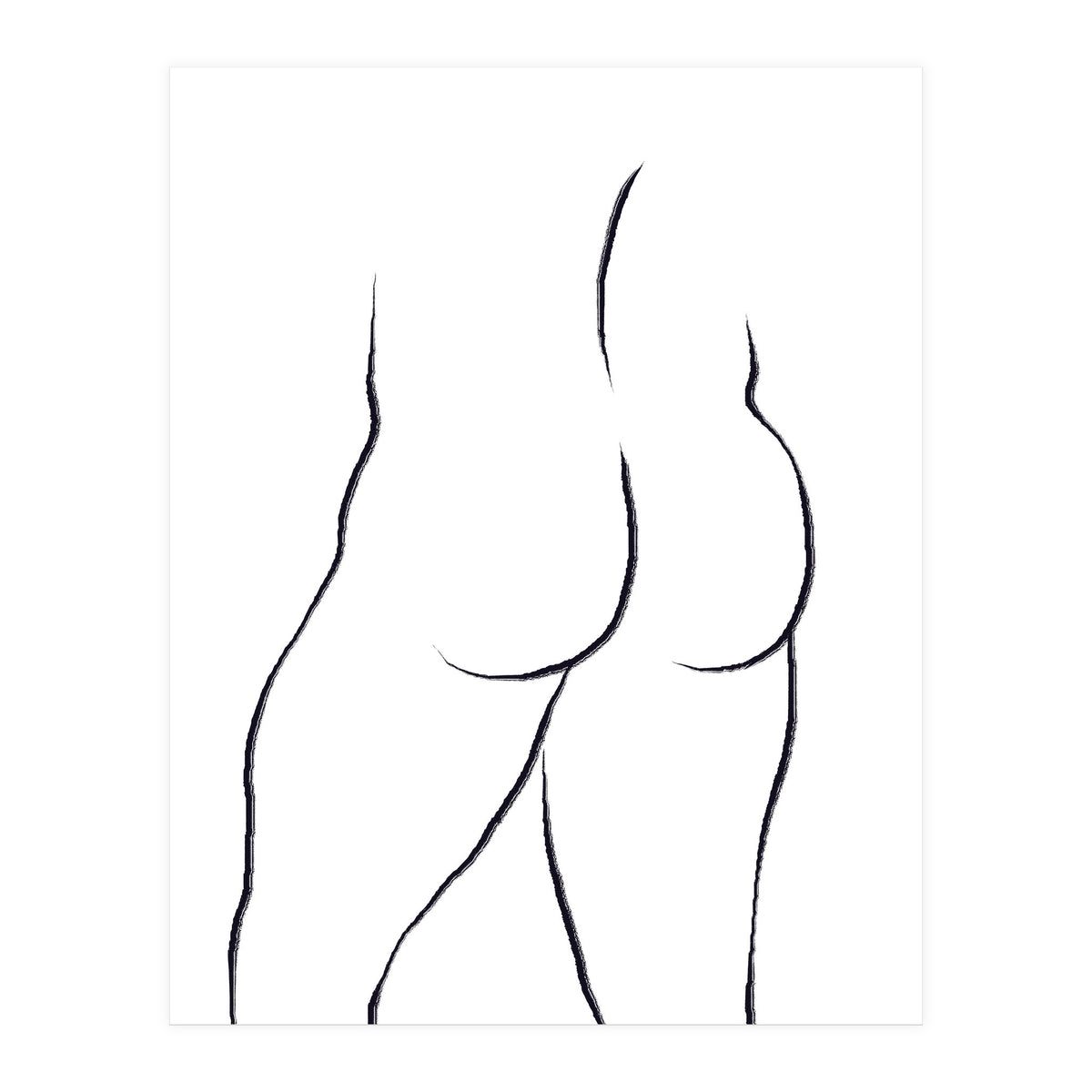 Male butt line (Print Only)