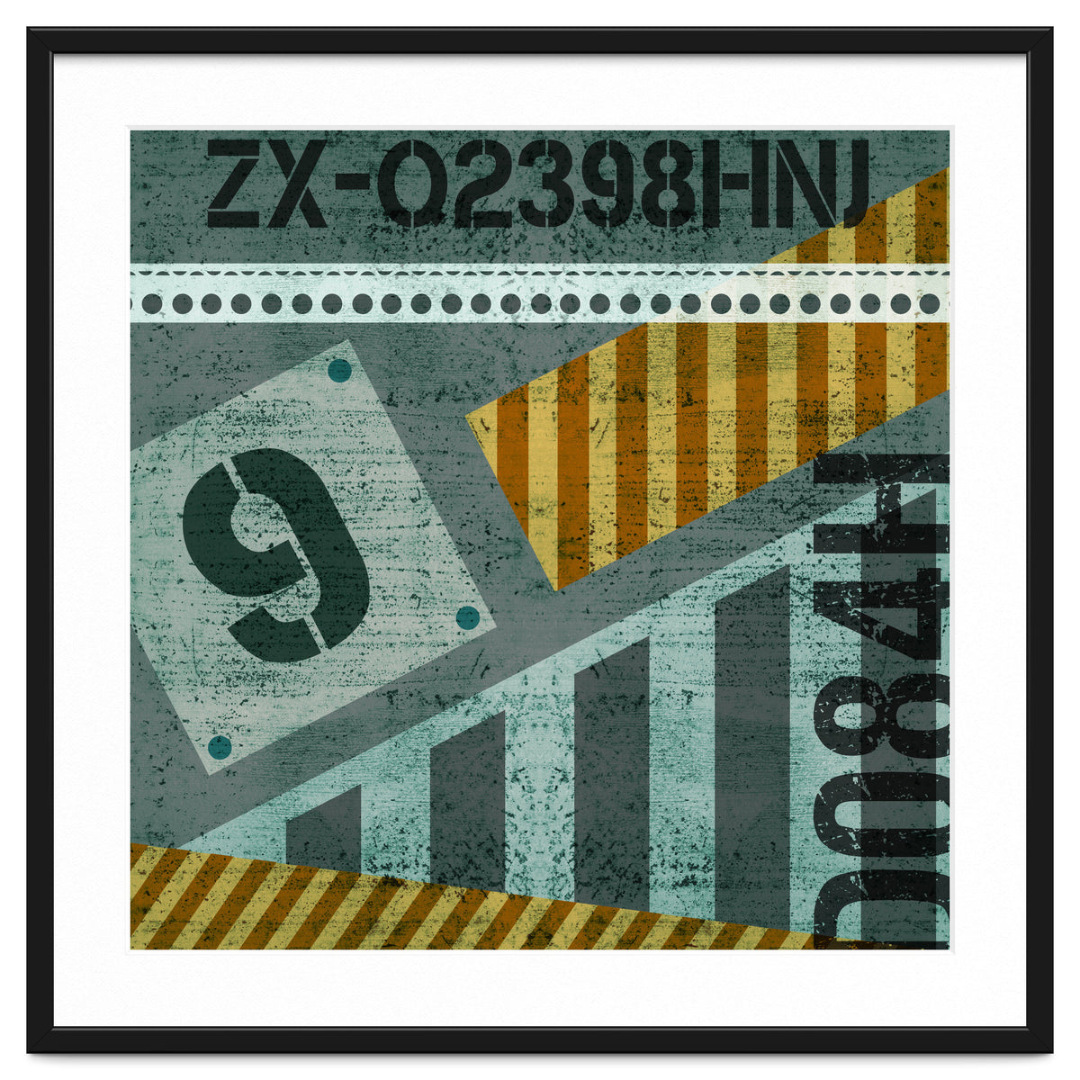 Abstract Industrial Slate And Stripes