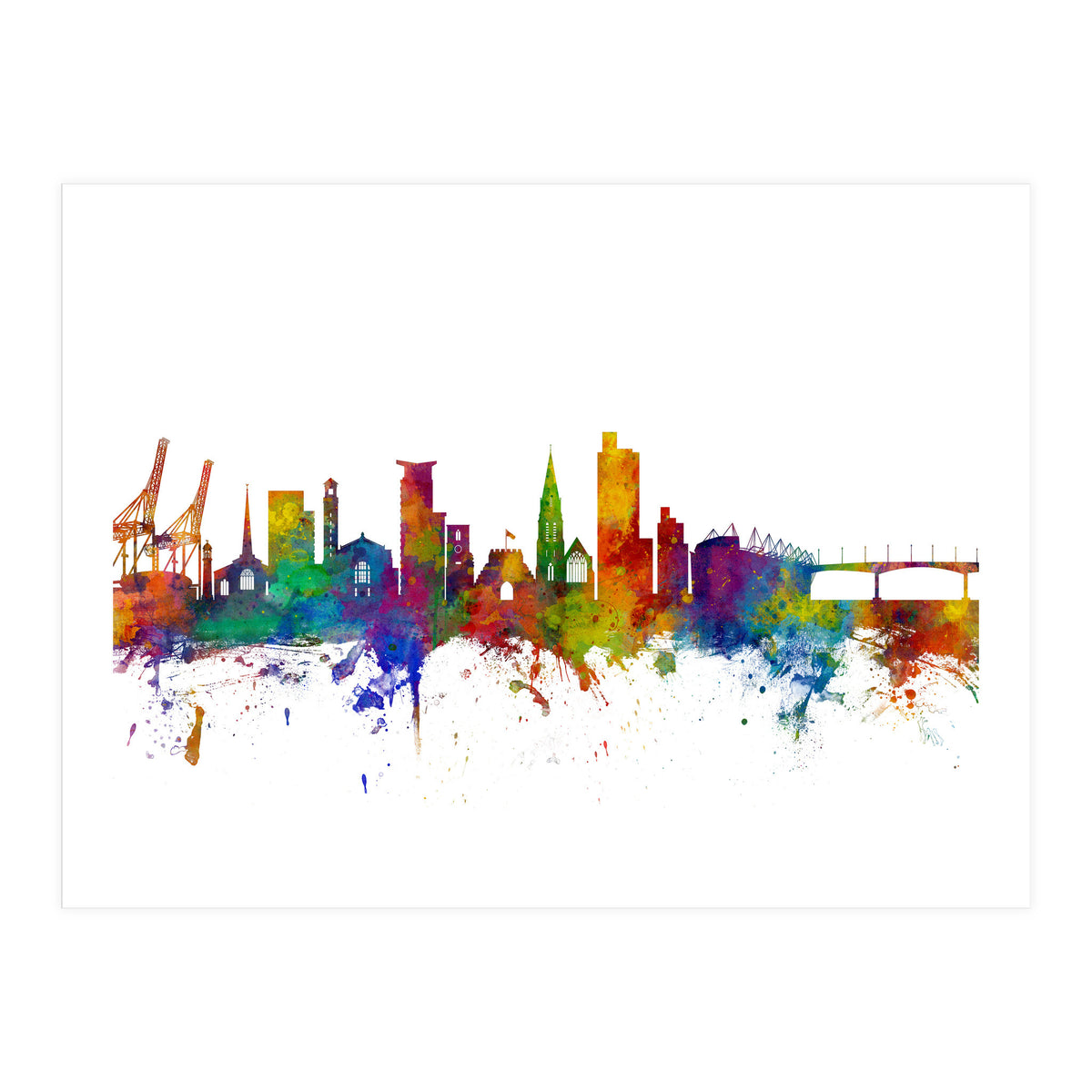 Southampton England Skyline (Print Only)