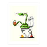 Snake on the Toilet, funny Bathroom humour (Print Only) thumbnail