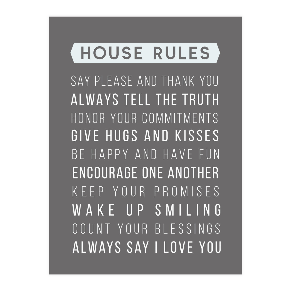 House Rules (Print Only)