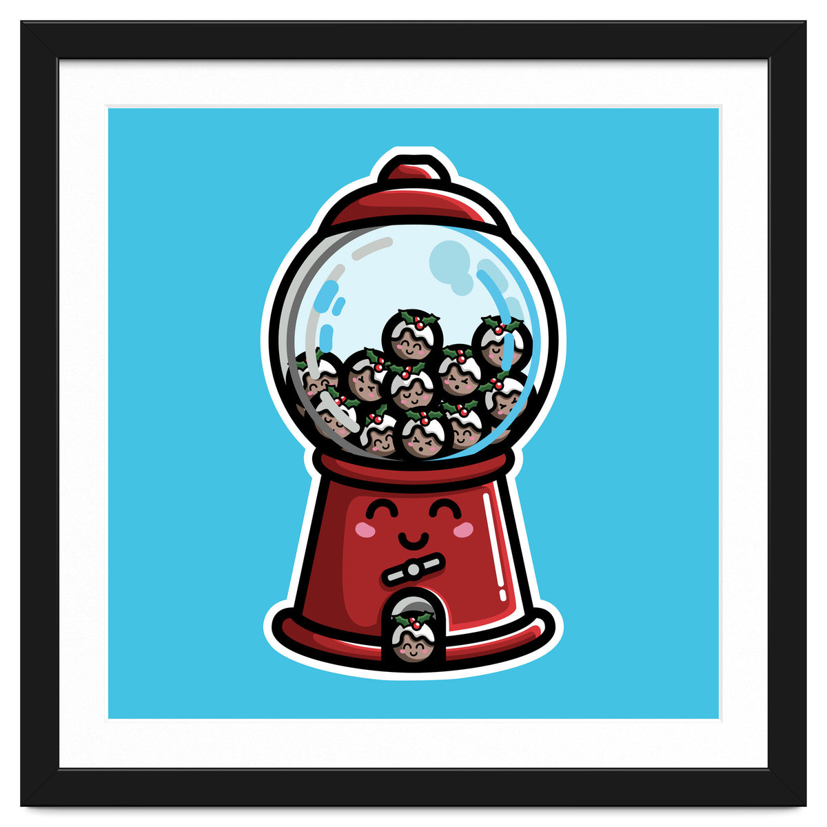 Kawaii Cute Christmas Pudding Gumball Machine