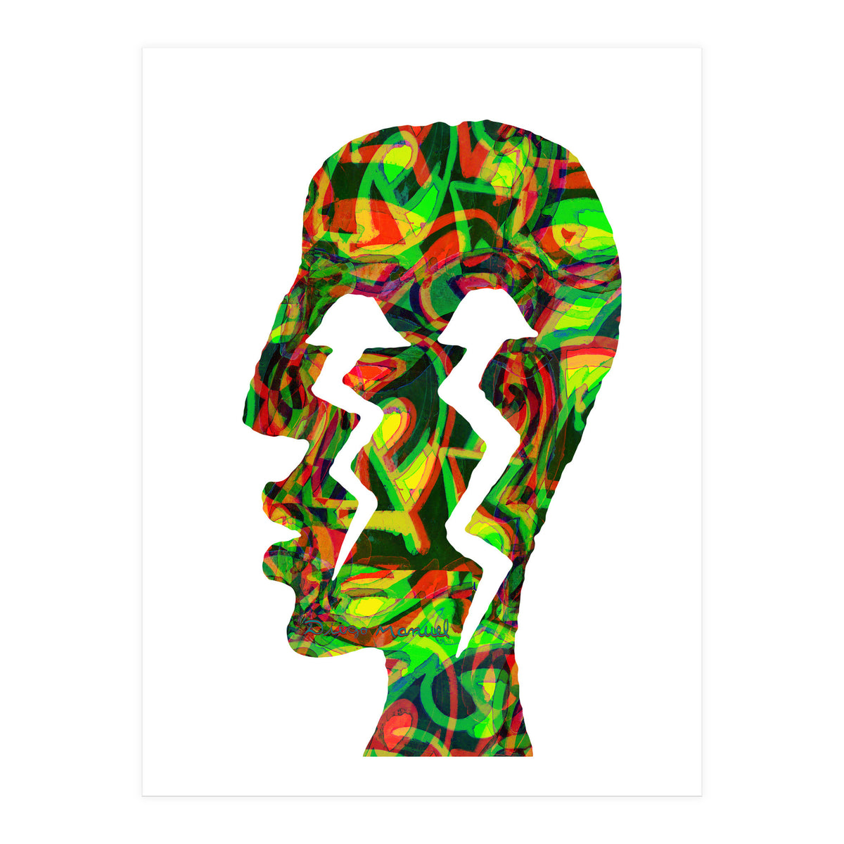 Perfil Con Rayos  (Print Only)