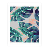 Be Tropical, Botanical Jungle Monstera Illustration, Modern Bohemian Botanical Blush Painting (Print Only) thumbnail