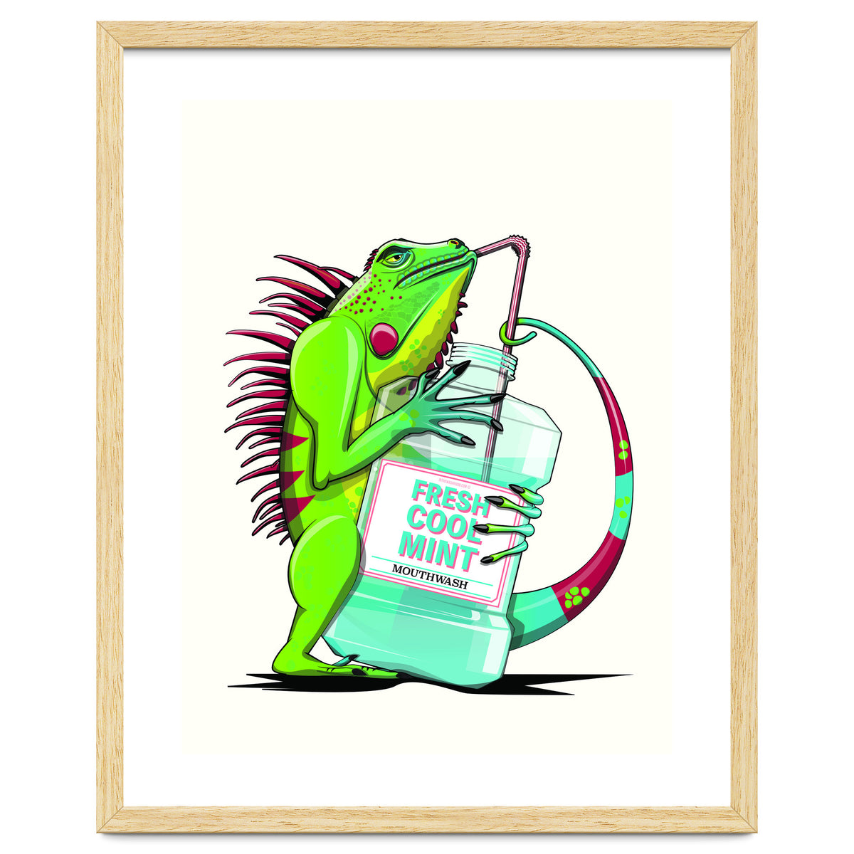 Iguana using Mouthwash, Funny bathroom humour