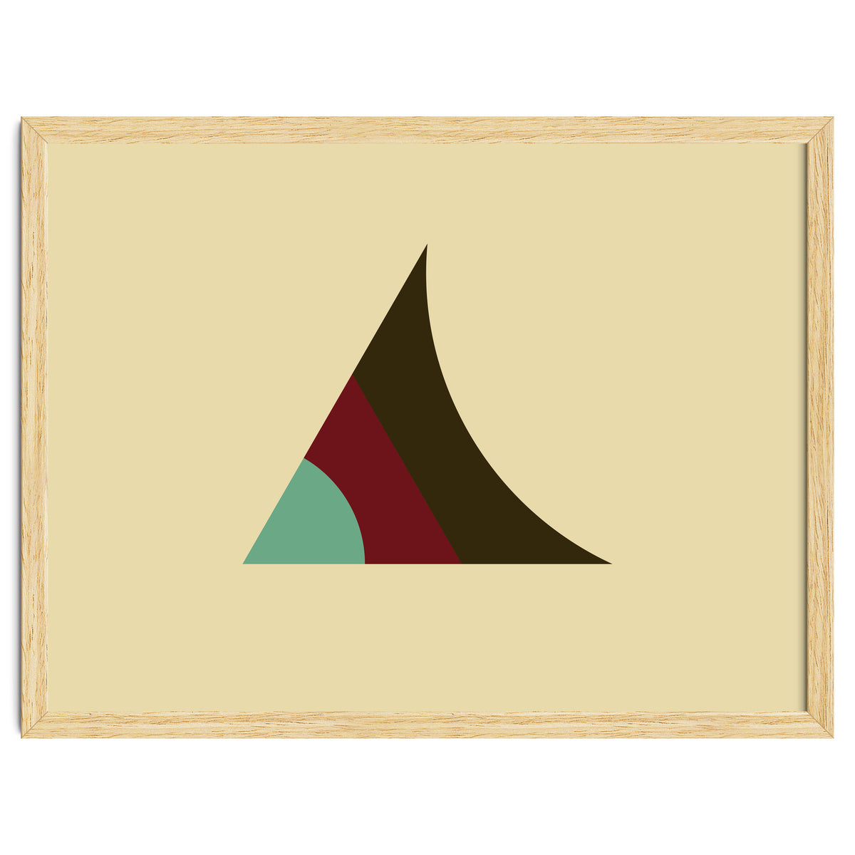 Geometric Shapes No. 5 - beige,  purple & turquoise