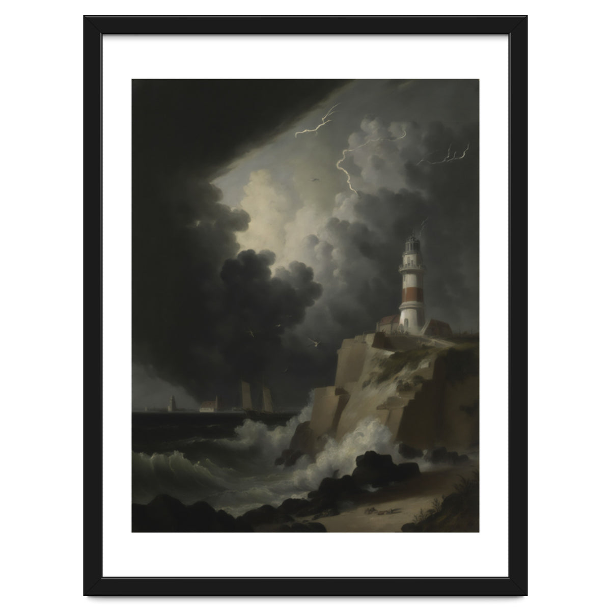 Lighthouse In A Storm
