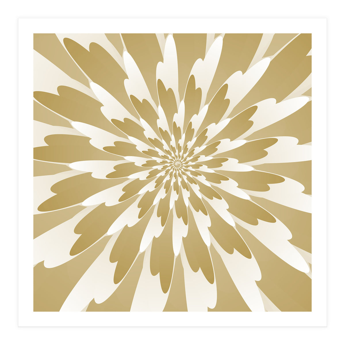 Spiral Flower Design Art (Print Only)