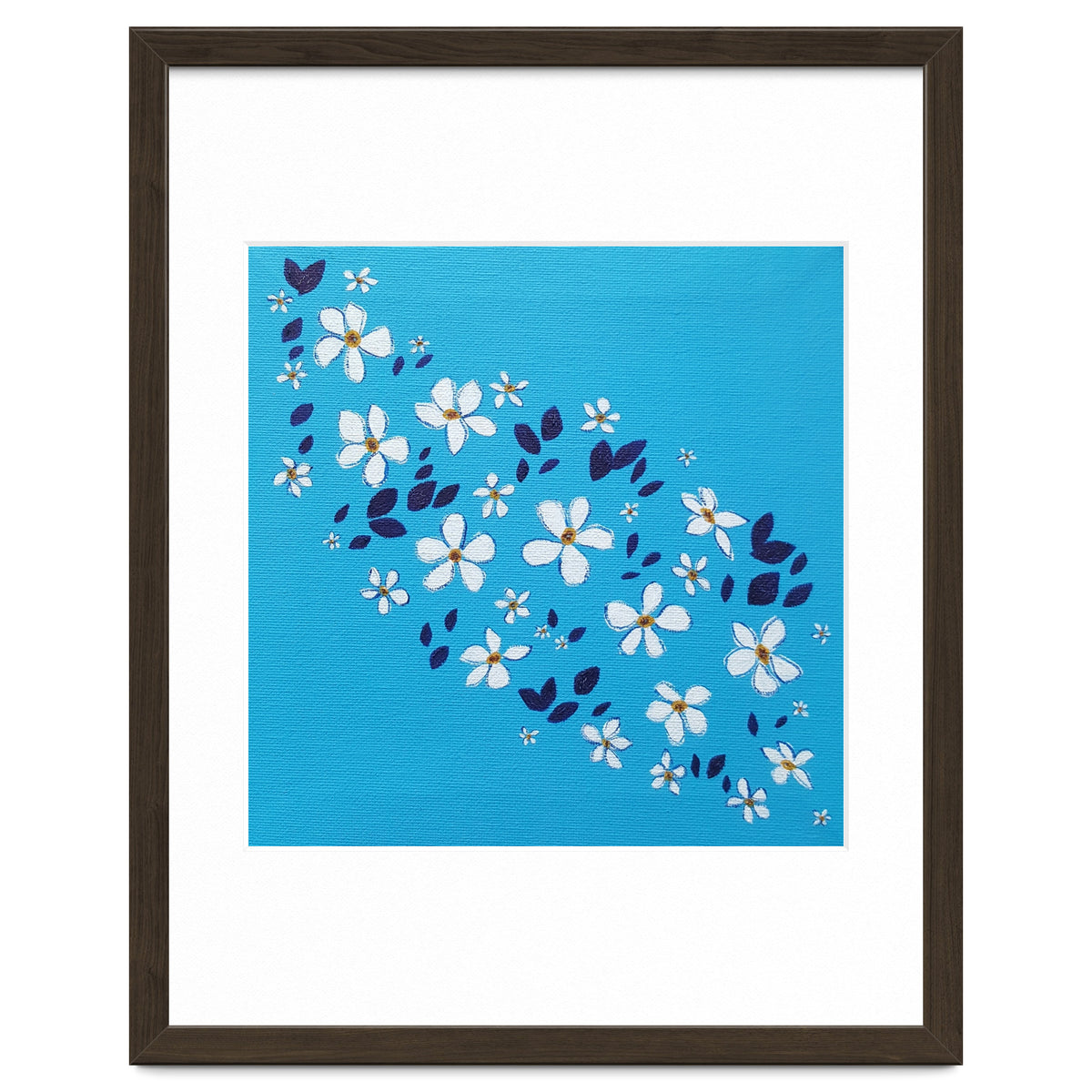 Flowers On Blue