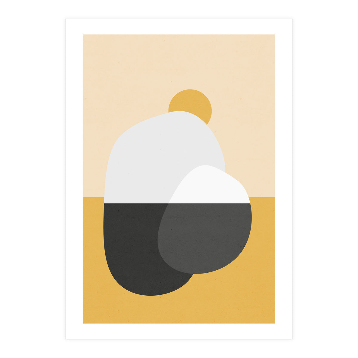 Abstract Boulders - Golden Desert (Print Only)