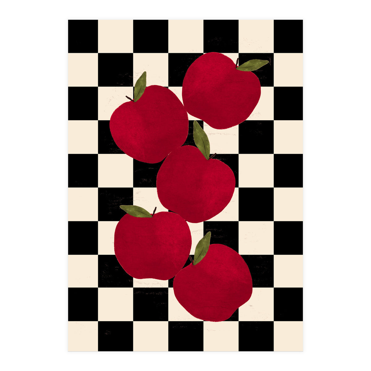 Apples on Checker (Print Only)