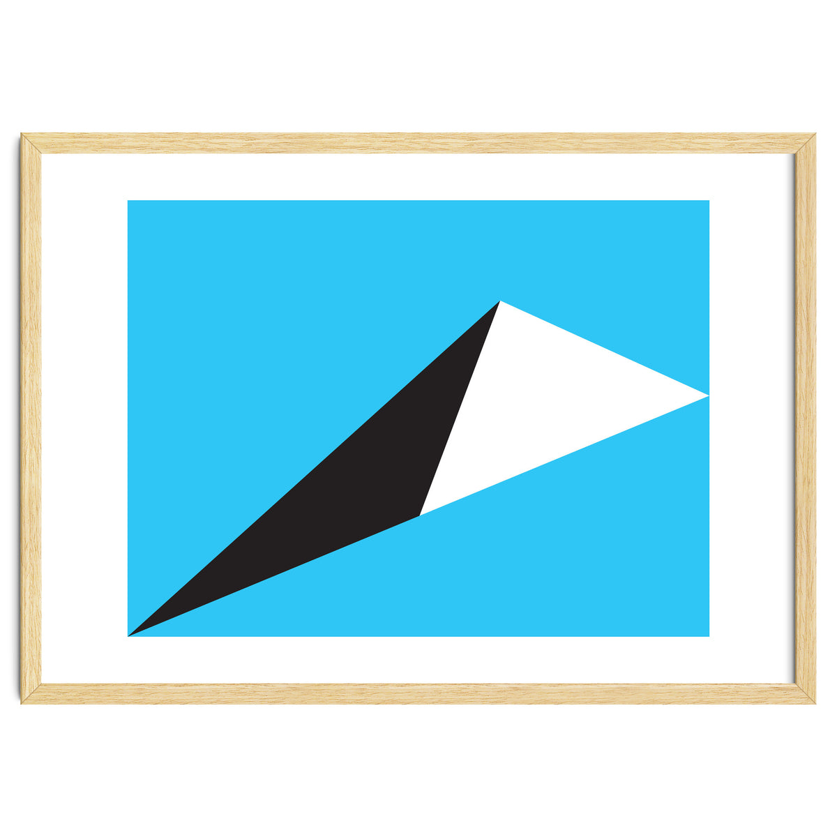 Geometric Shapes No. 70 - sky blue & black