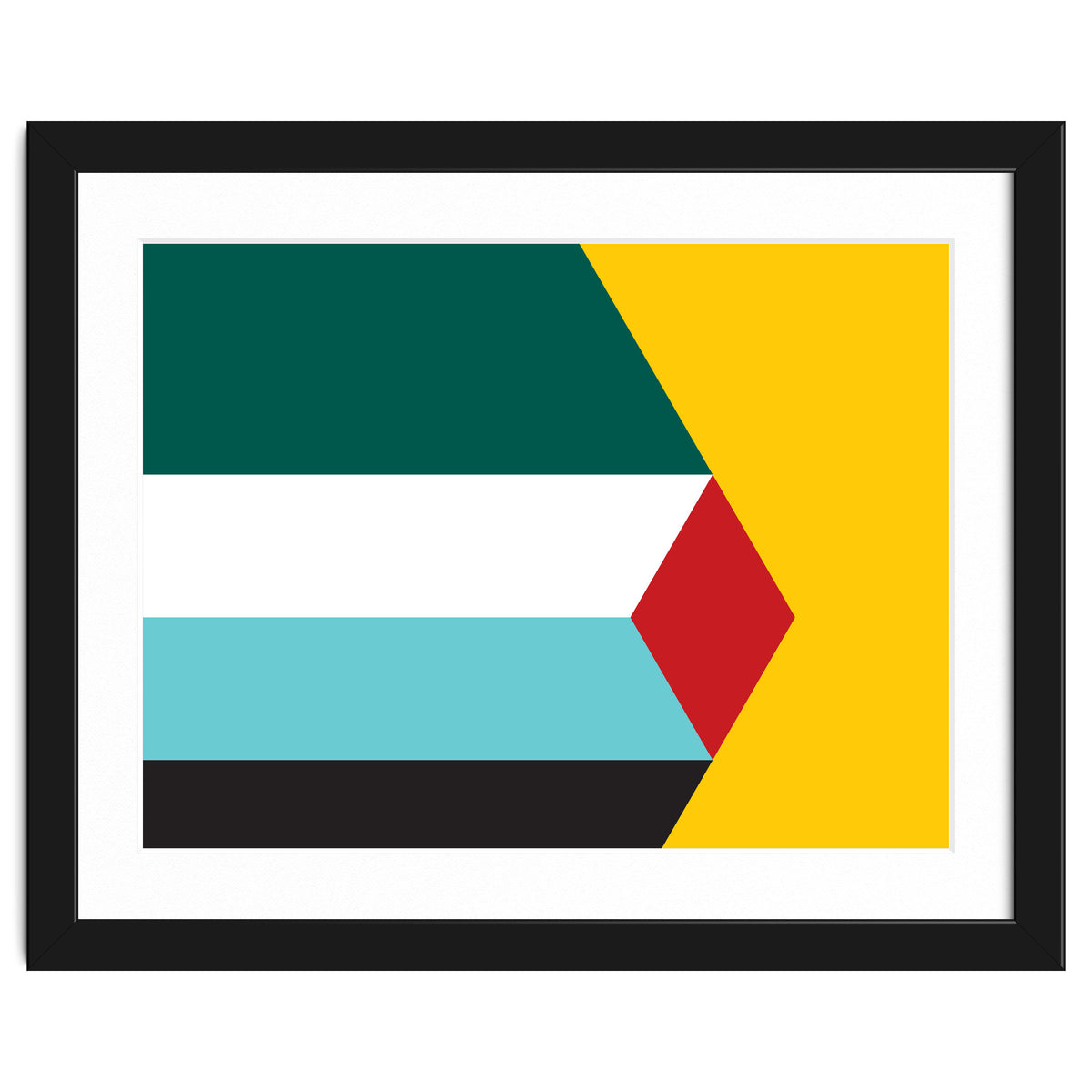 Geometric Shapes No. 43 - yellow & green