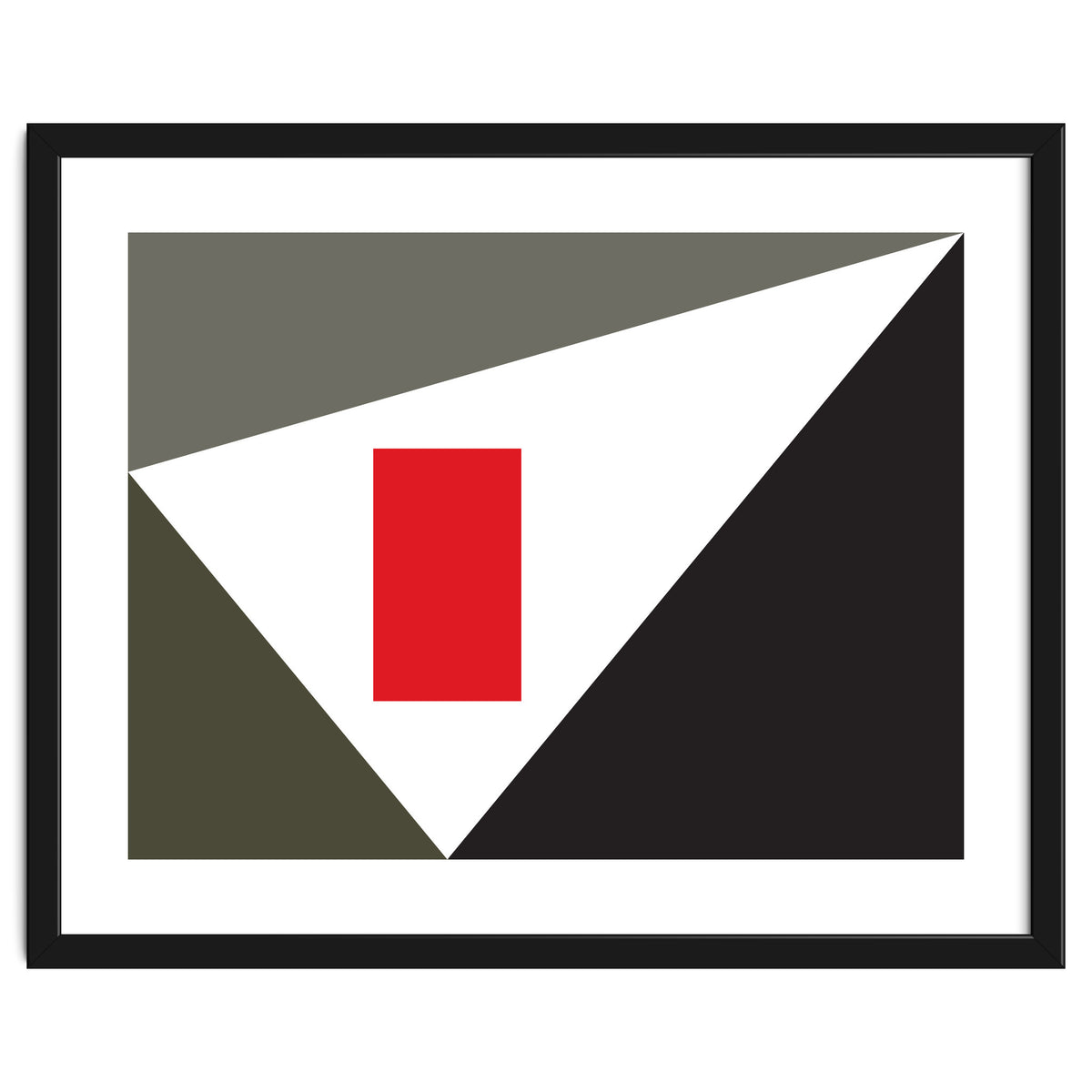 Geometric Shapes No. 86 - grey & red