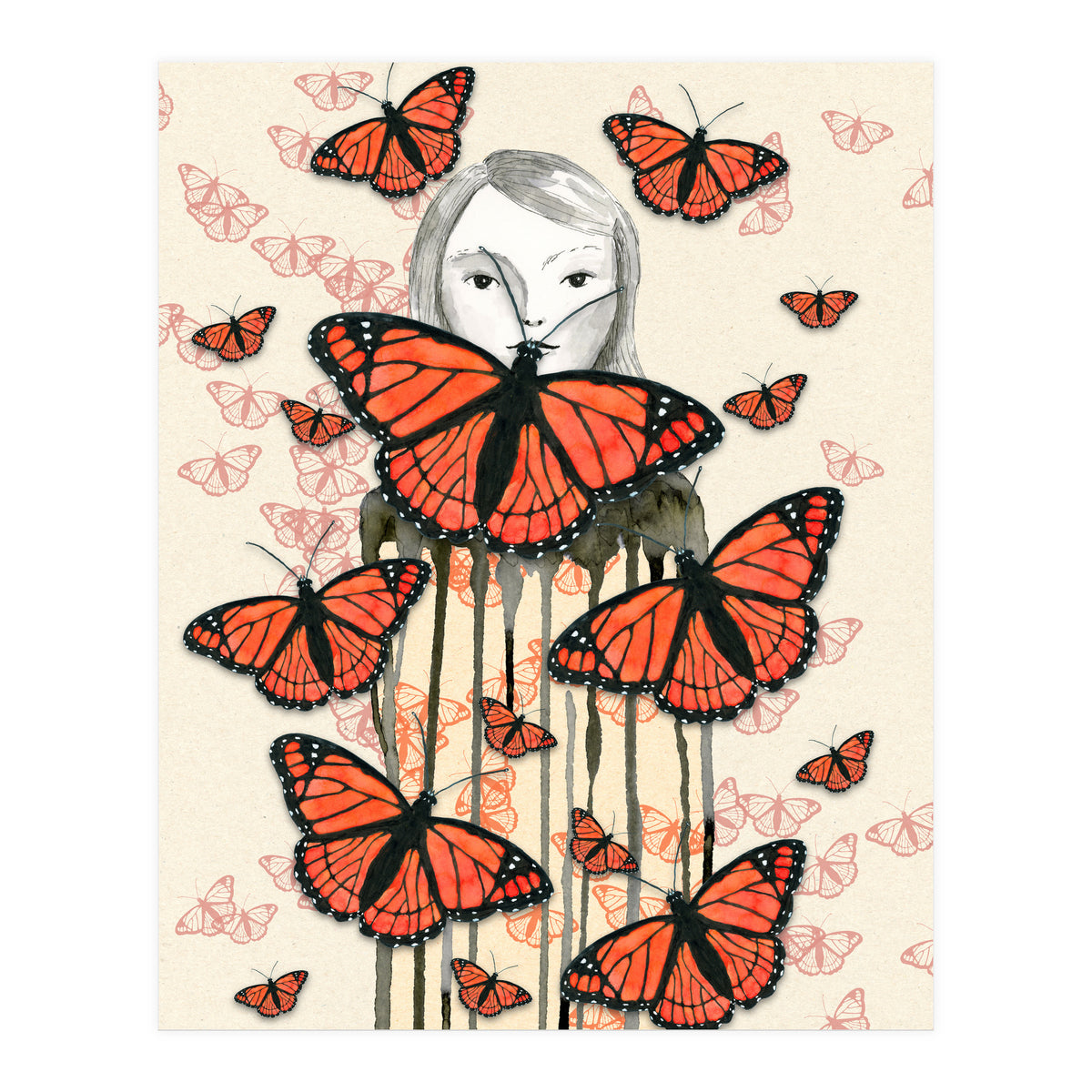 Surrounded by butterflies (Print Only)