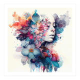 Watercolor Tropical Woman #5 (Print Only) thumbnail