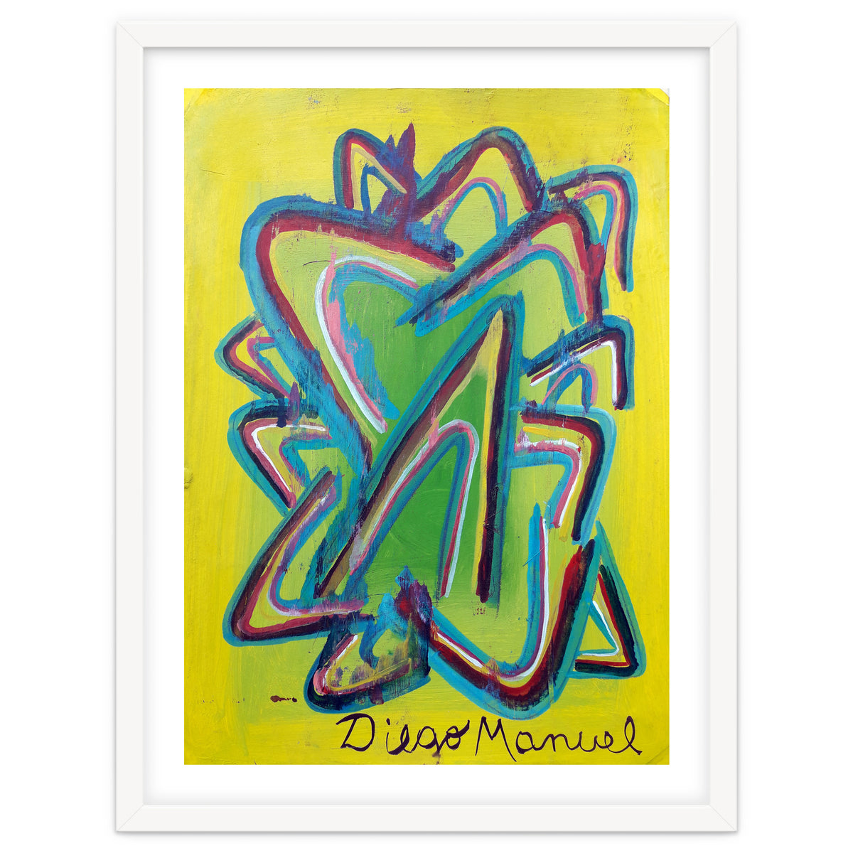 Forma Celeste Sobre Amarillo 2