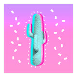 Modern 3 D Color Channel Cactus Photography Pink Purple Gradient 90's Pattern (Print Only) thumbnail