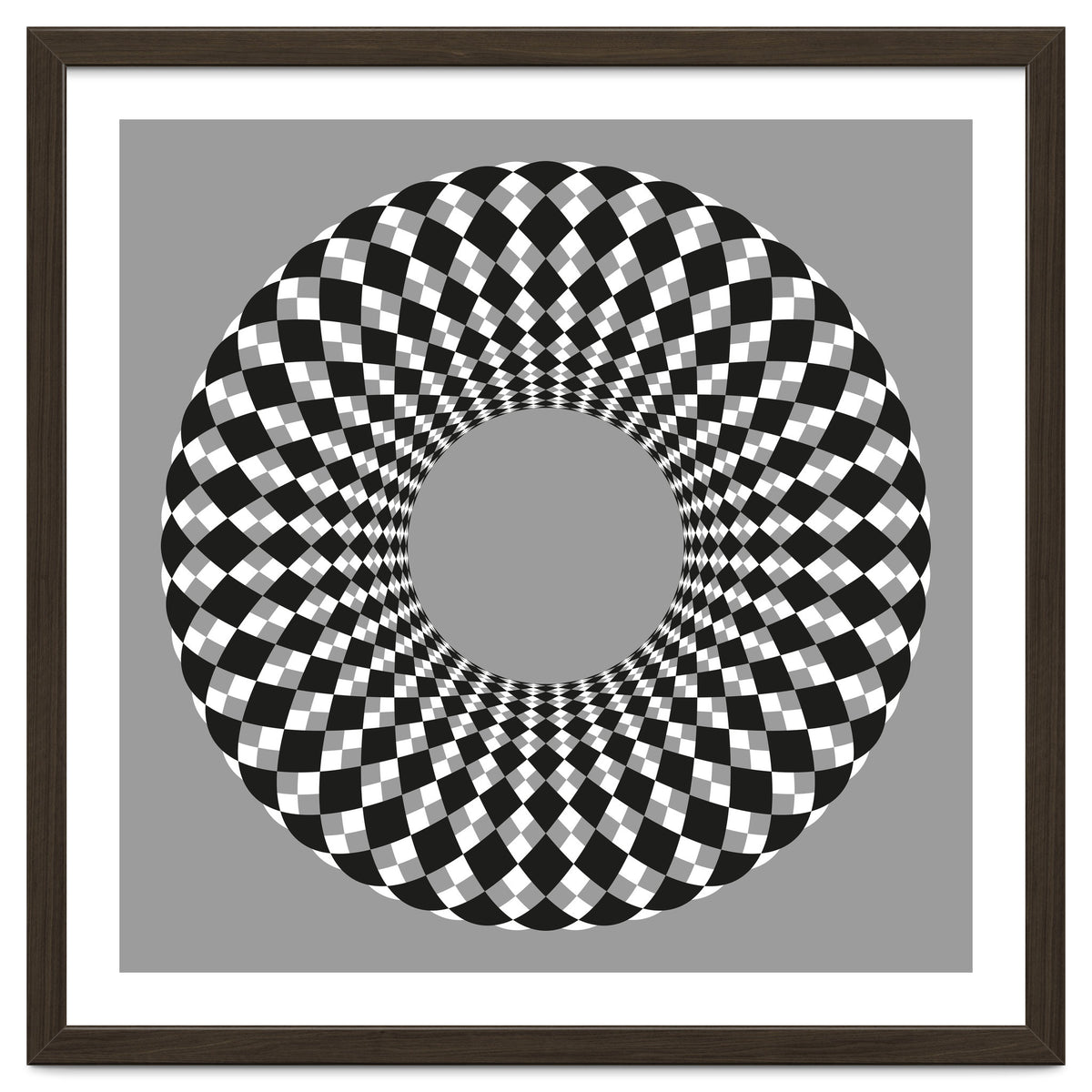 Black and white round