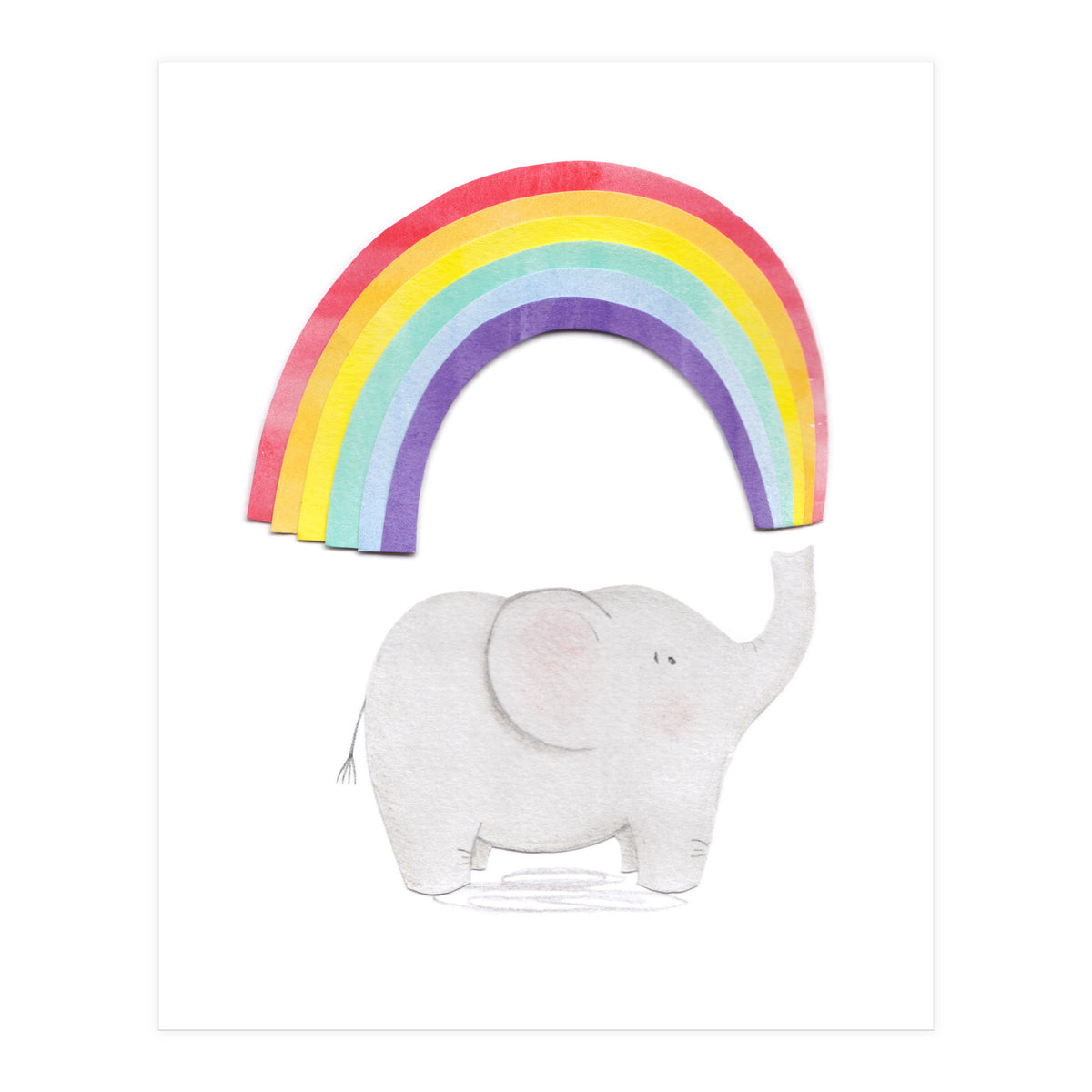 Rainbow Elephant (Print Only)