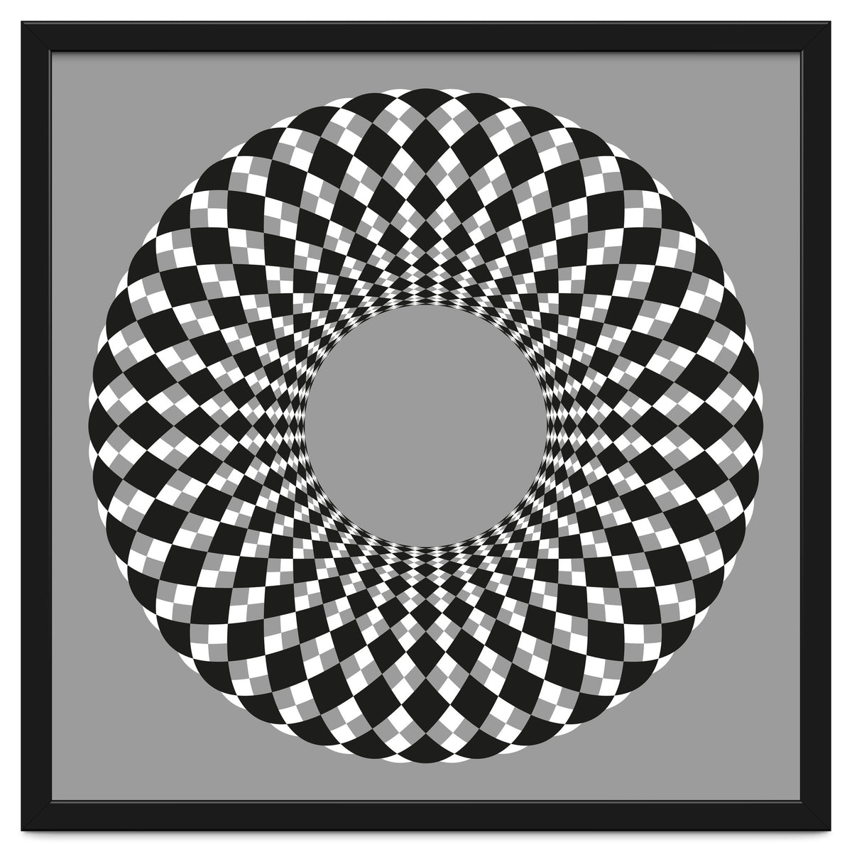 Black and white round