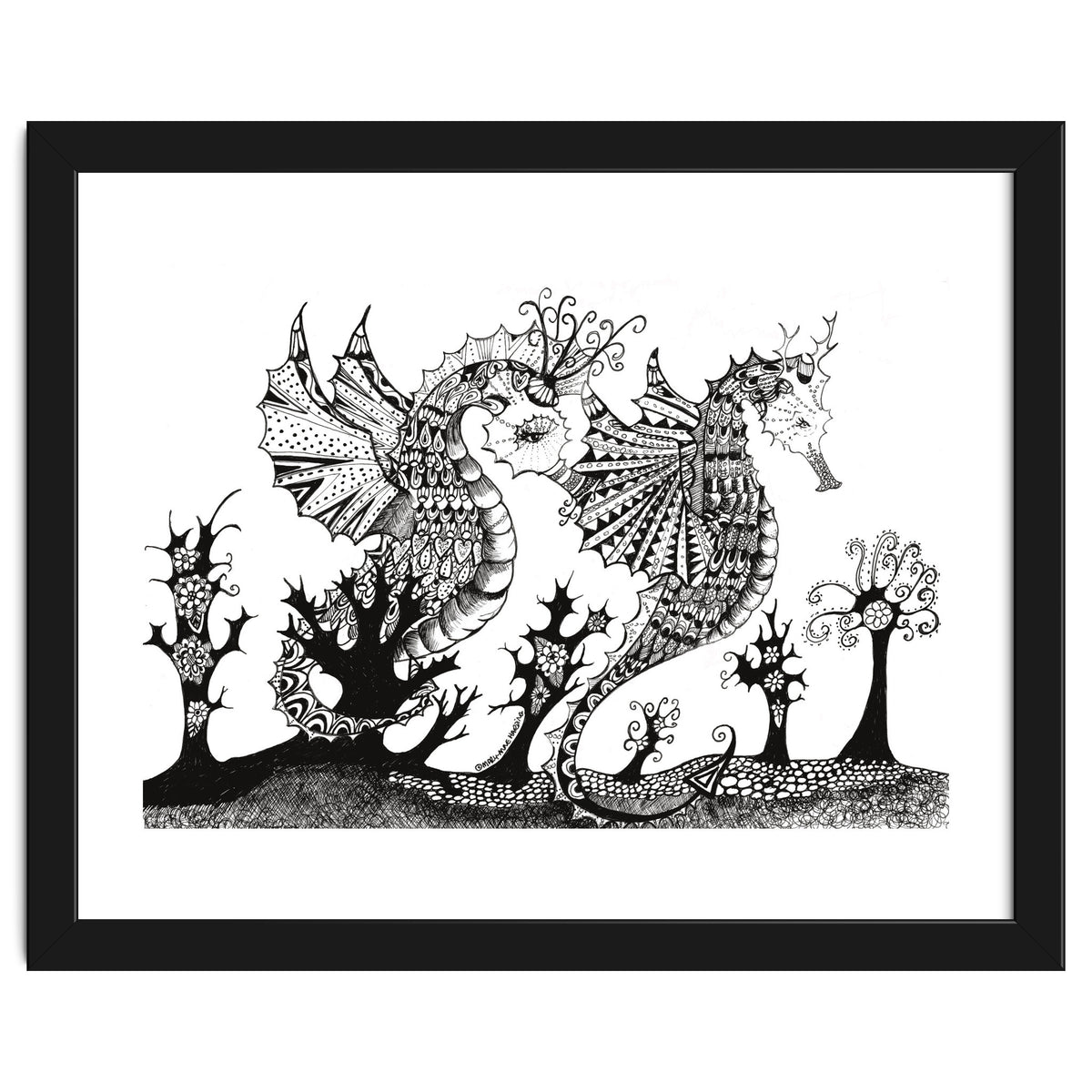 Seahorse Dragons Mystical Home