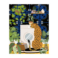 Cheetah in Moroccan Style Laundry Room (Print Only)