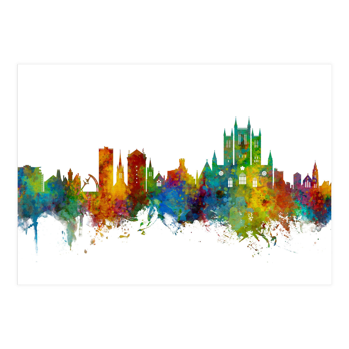 Lincoln England Skyline (Print Only)