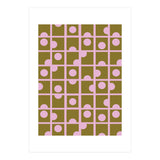Pink Retro Circles Pattern (Print Only) thumbnail