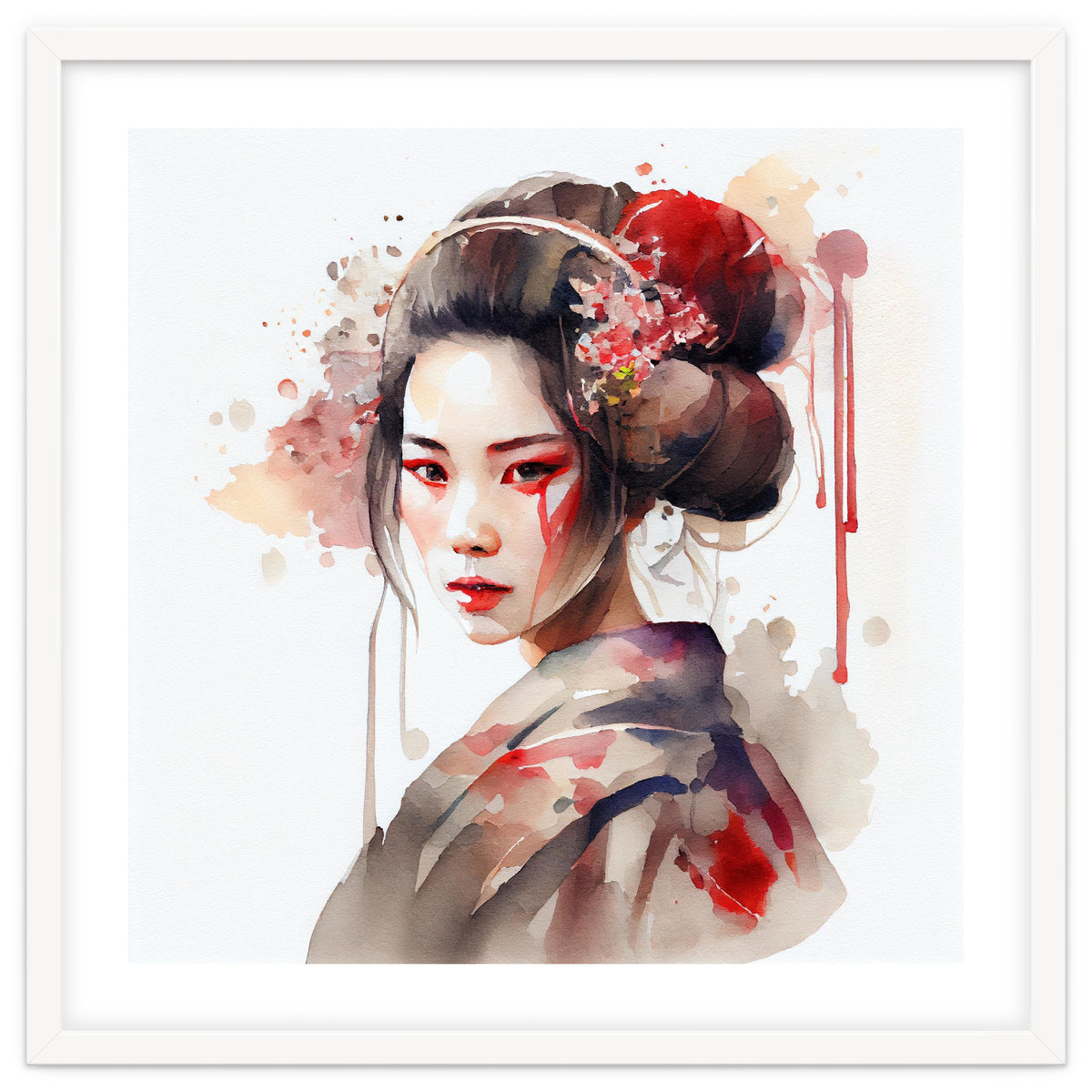 Watercolor Modern Geisha #2
